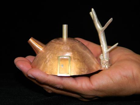 Copper teapot at the National Museum of the American Indian
